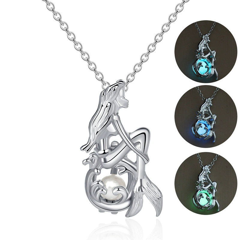 Серебряное ожерелье Nooxian Lotus Flower Pearl Pendant Necklace — европейский стиль, простой элегантный, универсальный городской стиль