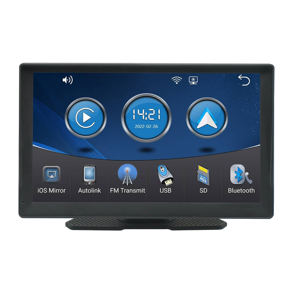 Reproductor multimedia para coche con navegación Android portátil de 9/10 pulgadas, inalámbrico, con CarPlay/AutoMP5