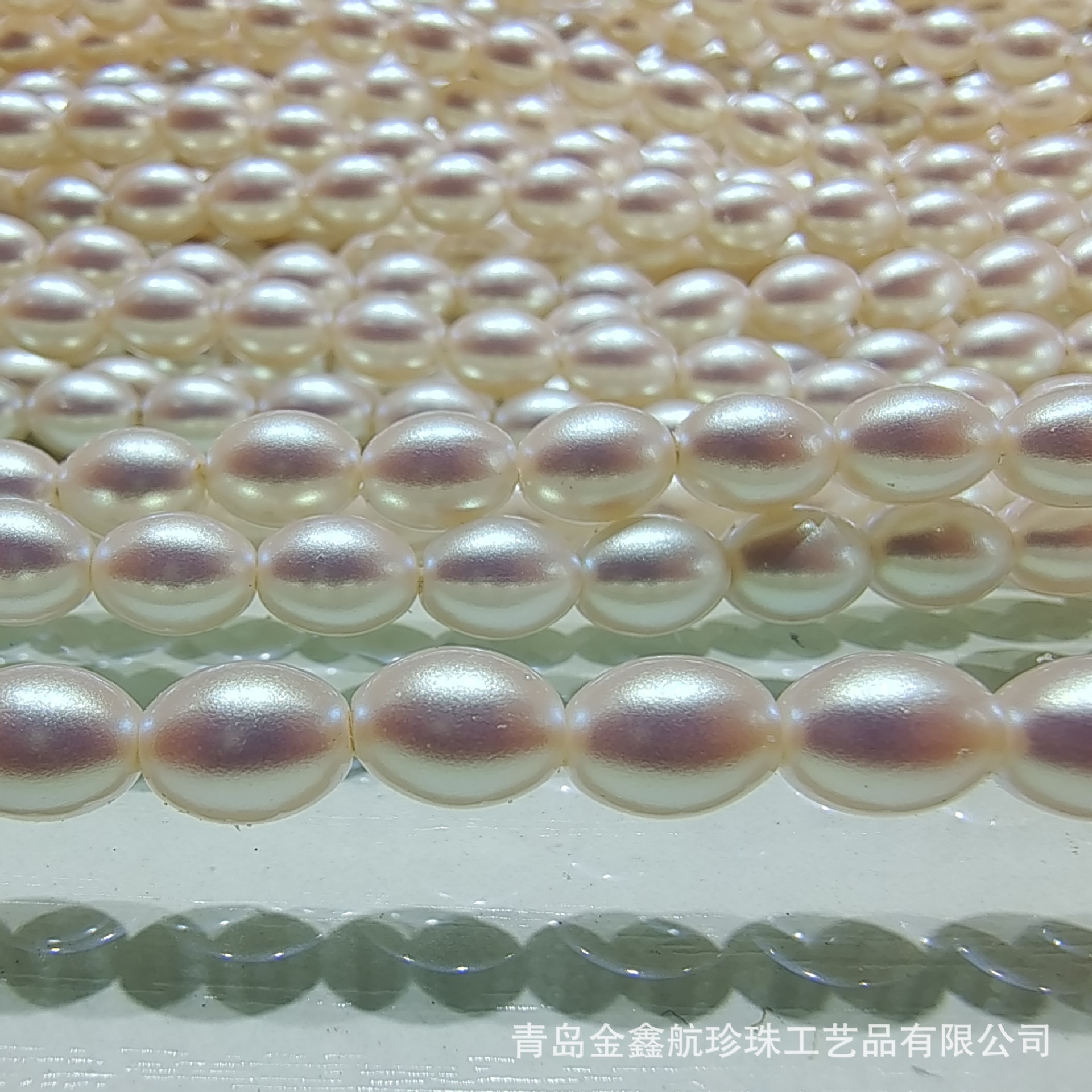 Elongated all-hole pearls with extremely strong pastel glow, irregular straight-hole fantasy pastel faux pearl jewelry accessories DIY components