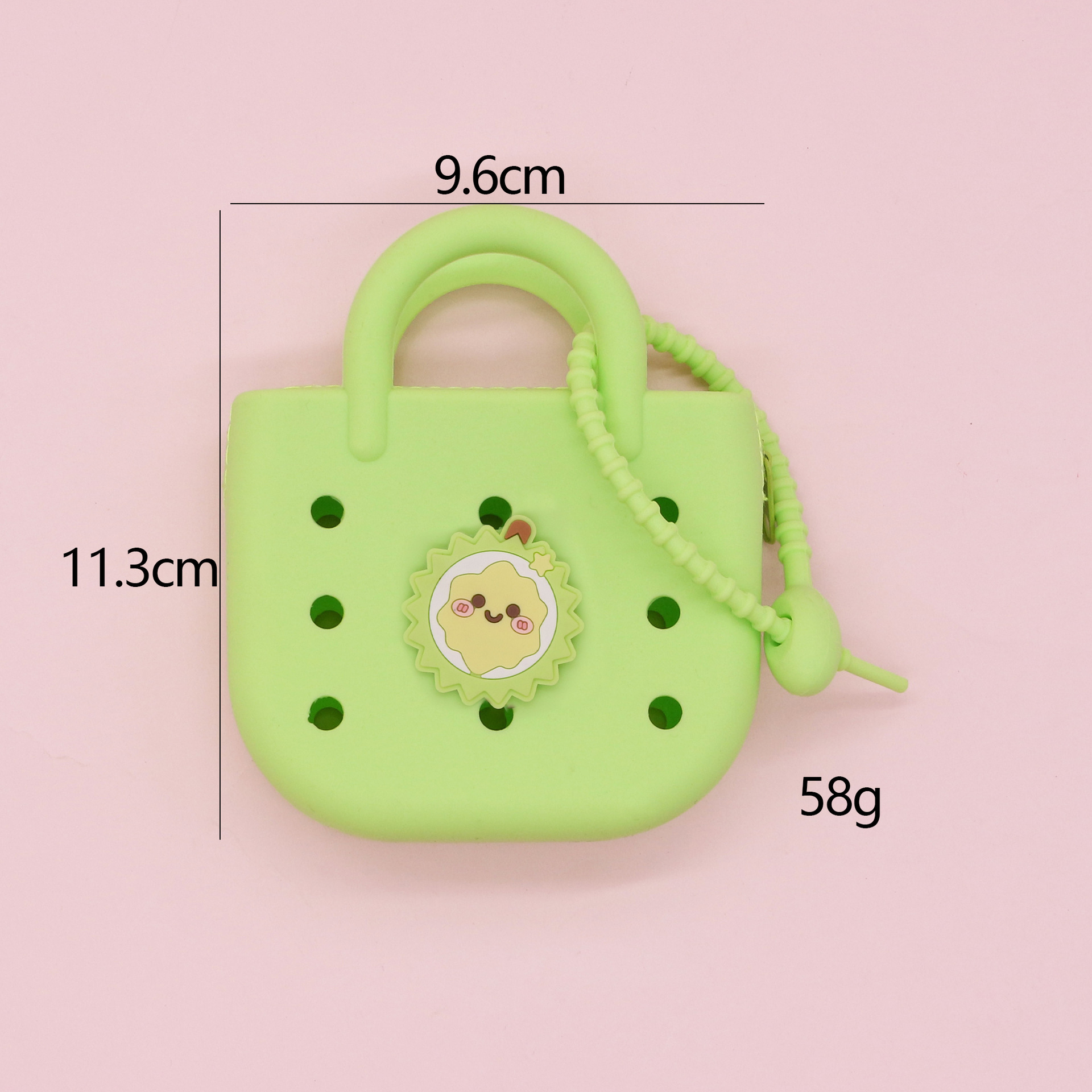 Monedero de silicona portátil explosivo lindo bolso de playa ligero y compacto nuevo bolso de almacenamiento de agujero de bricolaje de dibujos animados
