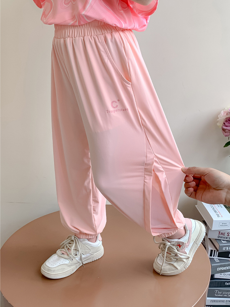 Sommer Mädchen Eisseide 2024 Neue Kleine und Mittlere Größe Mückenresistente Dünne Sonnencreme Schnelltrocknend Kindersport_voghion.com