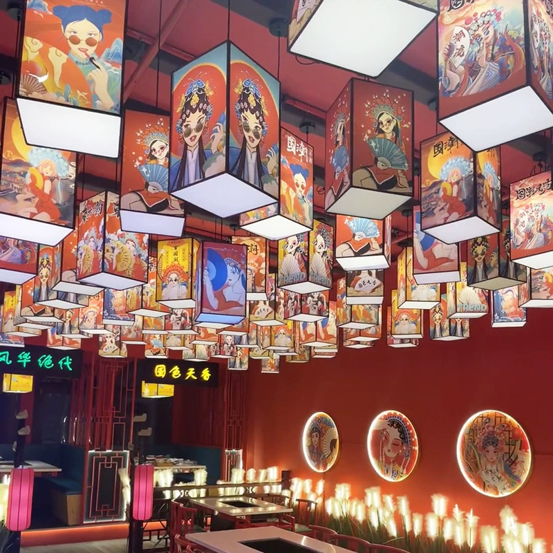 Новый фонарь, ресторан-хот-пот, настенный фонарь, уличный подвесной светильник, красный фонарь, влагостойкий, древняя городская площадь