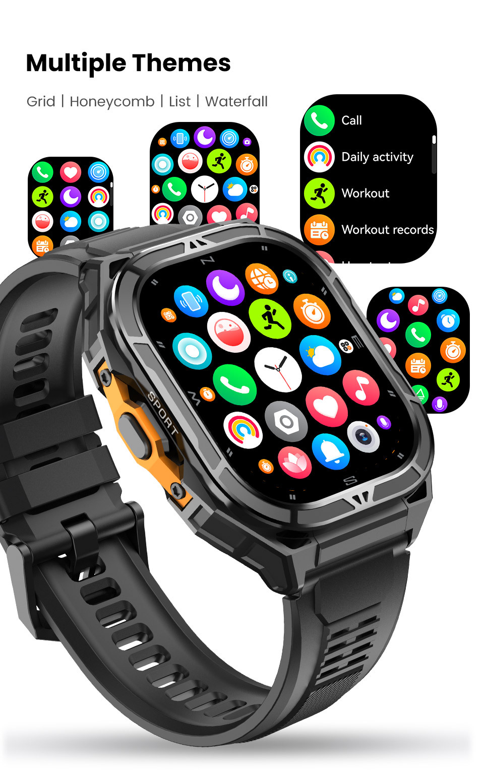 Smartwatch X5 Rugged Outdoor Gps With Amoled Screen And Compass_voghion.com