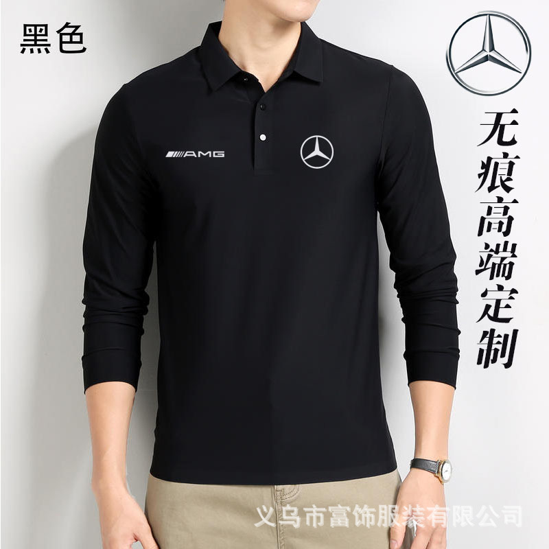 Mercedes-Benz Mercedes Amg Car 4S Store Classy Clothes Polo Shirt Free Printing Logo Work Clothes Long Sleeves