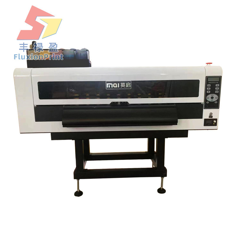 FLYXP600双喷头A1柯式烫画UV白墨烫画打印机撒洒粉烘干固色一体机