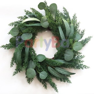 Lai Pai Cross-Border Amazon Spring New Artificial Eucalyptus Leaf Garland Christmas Door and Window Decorations Artificial