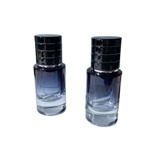30ML high-end perfume bottle portable gradient blue glass spray empty bottle replacement travel cosmetics sample bottle