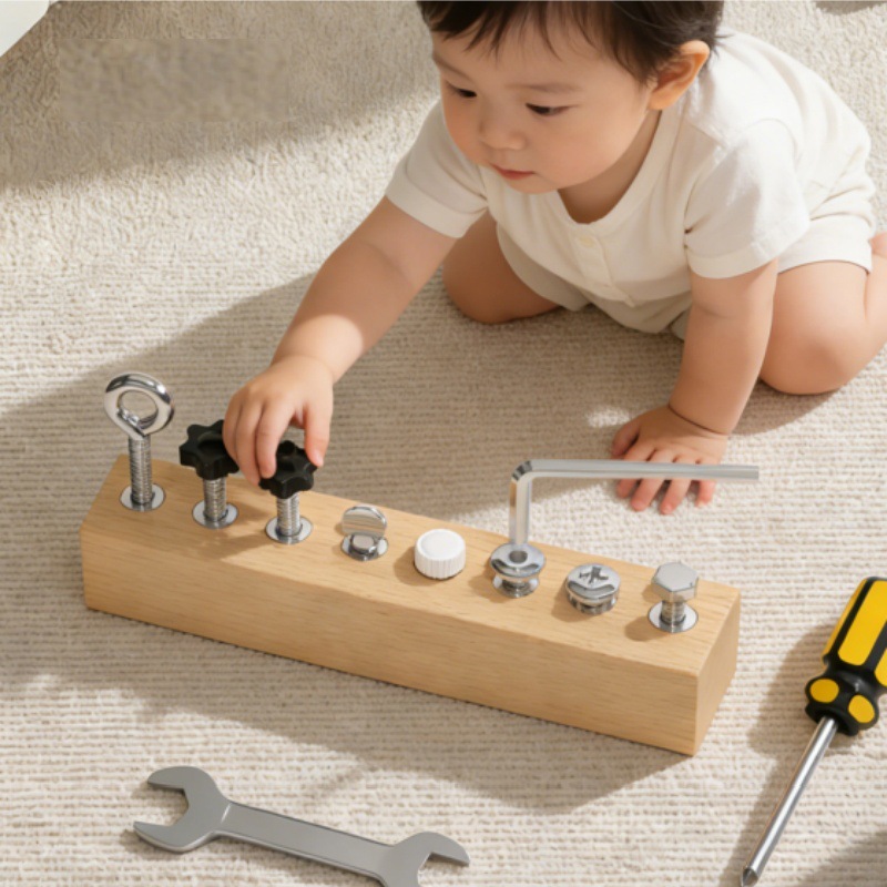 Wooden Children's Screw-Twisting Toys Disassembly Educational DIY Montessori Early Education Building Blocks Kindergarten Small Gifts Wholesale