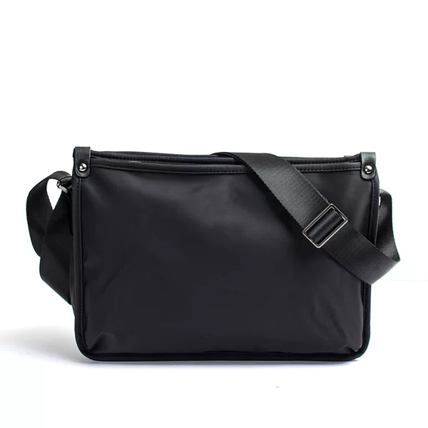 New Men's Bag Shoulder Bag Oxford Textile Crossbody Bag Black Capless Business Briefcase Casual Cloth Bag Horizontal Style