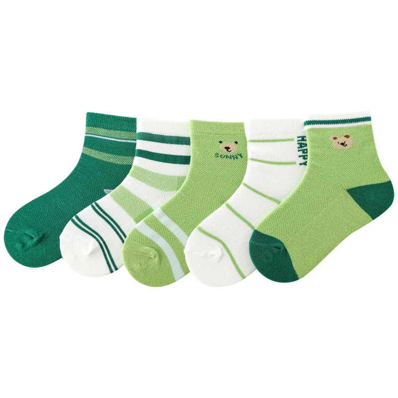 Calcetines de los niños delgados de la historieta de las muchachas del verano para 1-12 años Calcetines de los hombres y de las mujeres del algodón del color sólido de la malla del mediados de becerro