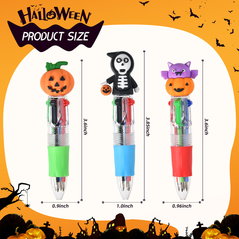 ハロウィン漫画ミニ 4 色ボールペンかわいい小学生ノートペンマルチカラーボールペン文具小さなギフト|undefined