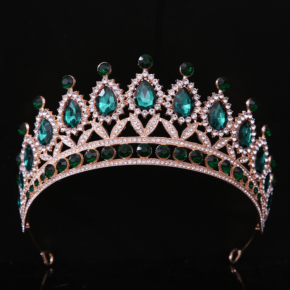 Nuevo tocado de novia, corona barroca, corona de diamantes de imitación de cristal, diadema, accesorios para el cabello de boda, accesorios para el cabello