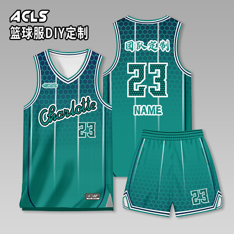 American Basketball Uniform Set for Men, Summer Jersey for Girls, School Team, Elementary School Student Team Uniform, Digital Printing Short Sleeve