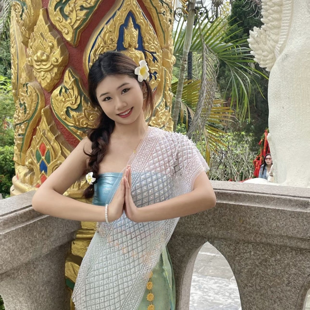 24가지 스타일의 스커트 + 튜브탑 + 숄 + 플루메리아 머리핀