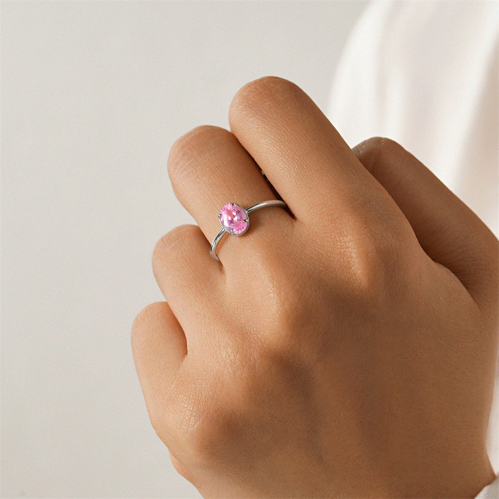5g Weight Zircon Inlay Material Open Rings Classification Adjustable Ring Size 1 Piece Quantity Holiday, Daily Occasion 925 Sterling Silver Material Geometric Pattern Women's Gender Plating, Inlay Design Sweet Style 925 Sterling Silver Zircon Geometric Open Rings 6