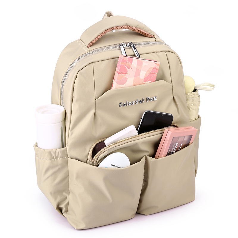 Colorful Fox New Women's Business Travel Multi layer Large Capacity Anti splash Backpack Lightweight_voghion.com