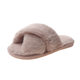 Foreign Trade Amazon Cross-border Mao Mao Mao Slippers Flat Bottom Cross Solid Color Basic Mao Slippers Indoor Home Slippers Women's Opening