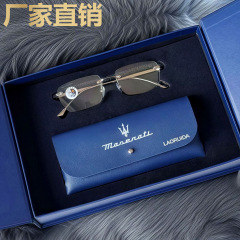 2025 新マセラティ老眼鏡スマートズーム女性クリスタルメガネハイエンド卸売男性抗青色光