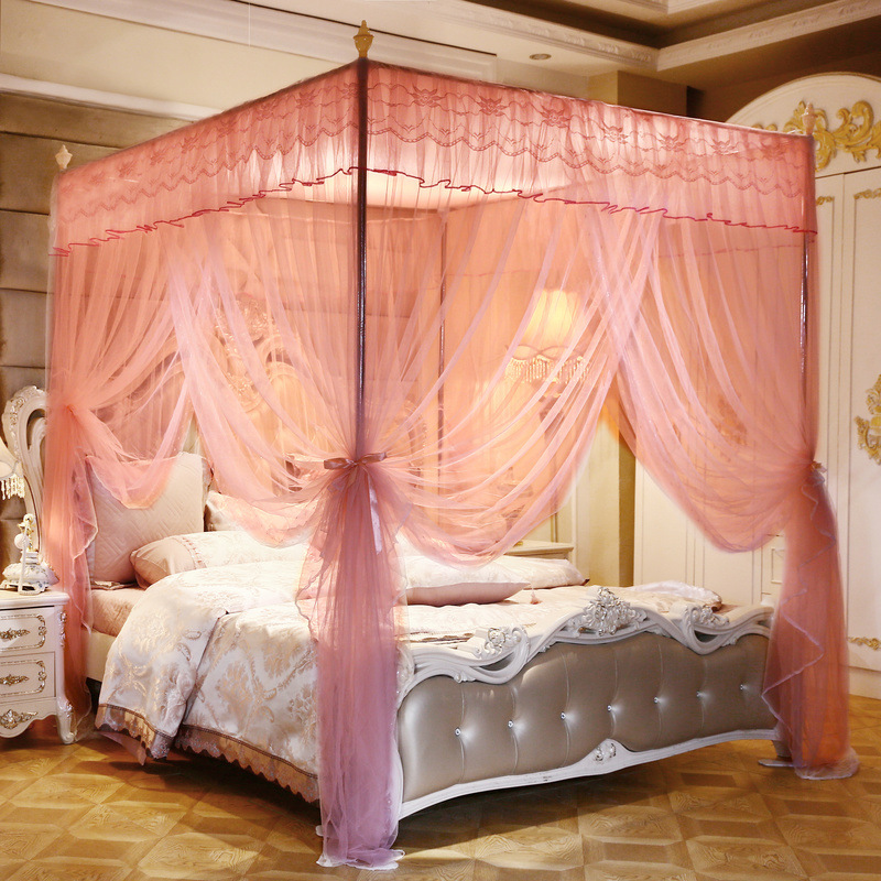 廠家批發  1.5m1.8m2.0m雙人家用三開門公主風宮廷蚊帳壹件批發