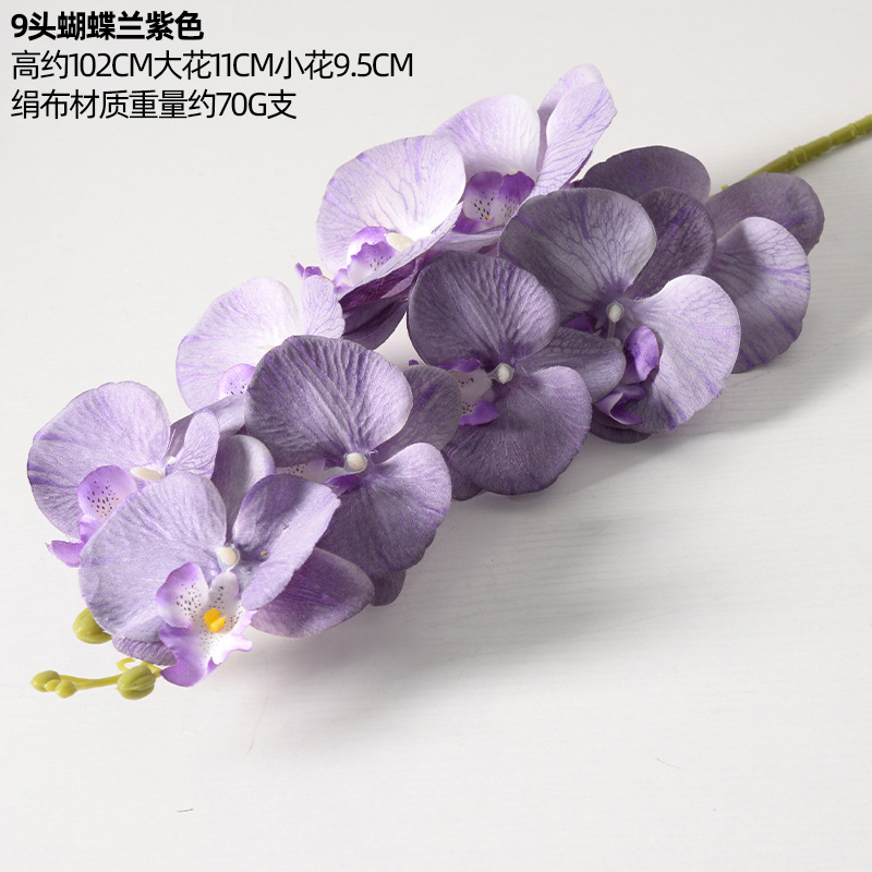 Flores artificiales moradas para bodas, estilo Monet, arreglos florales para el suelo del salón de bodas, flores de seda morado claro.