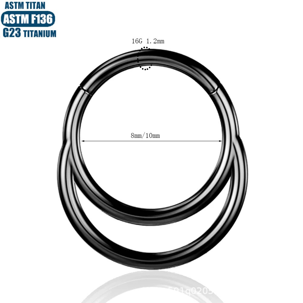 F136 Titanium Alloy Zircon Nose Ring Seamless Ring Nasal Septum Ring Moon Earrings Stud detail image 8