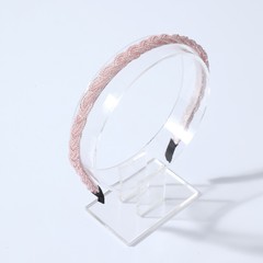 跨境新款串珠辮子發箍韓國氣質簡約細邊洗臉壓發頭箍時尚甜美髮飾