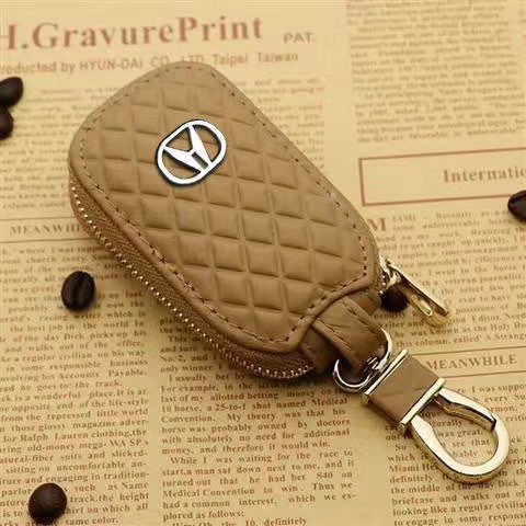 Genuine Leather Universal Car Key Bag Universal Men's and Women's Car Remote Control Protective Cover Korean Personalized Keychain