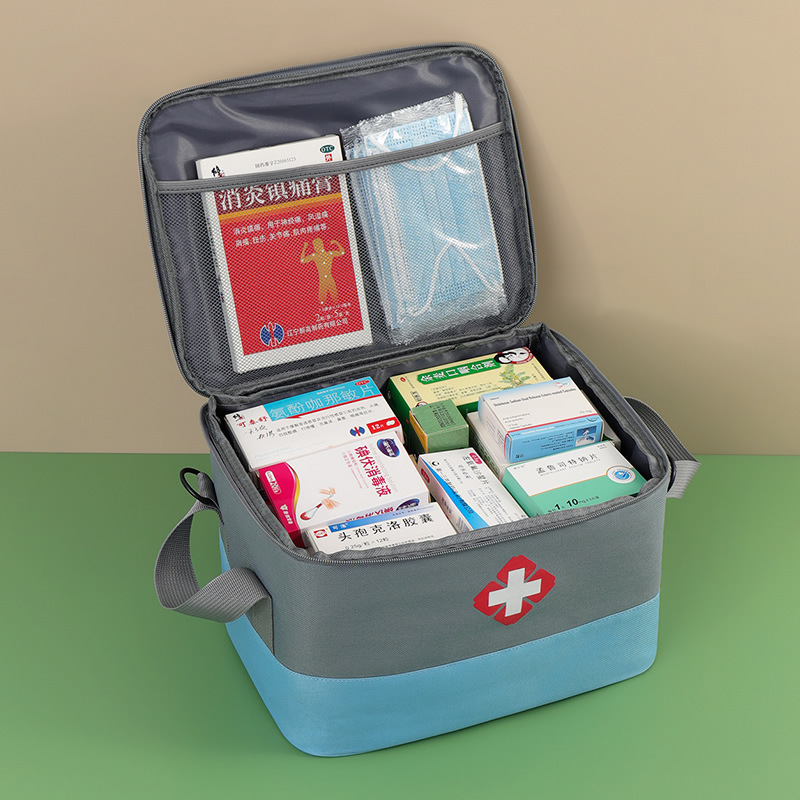 Hogar de gran capacidad bolsa de primeros auxilios portátil medicina portátil organización bolsa de almacenamiento grande impermeable bolsa de viaje de emergencia