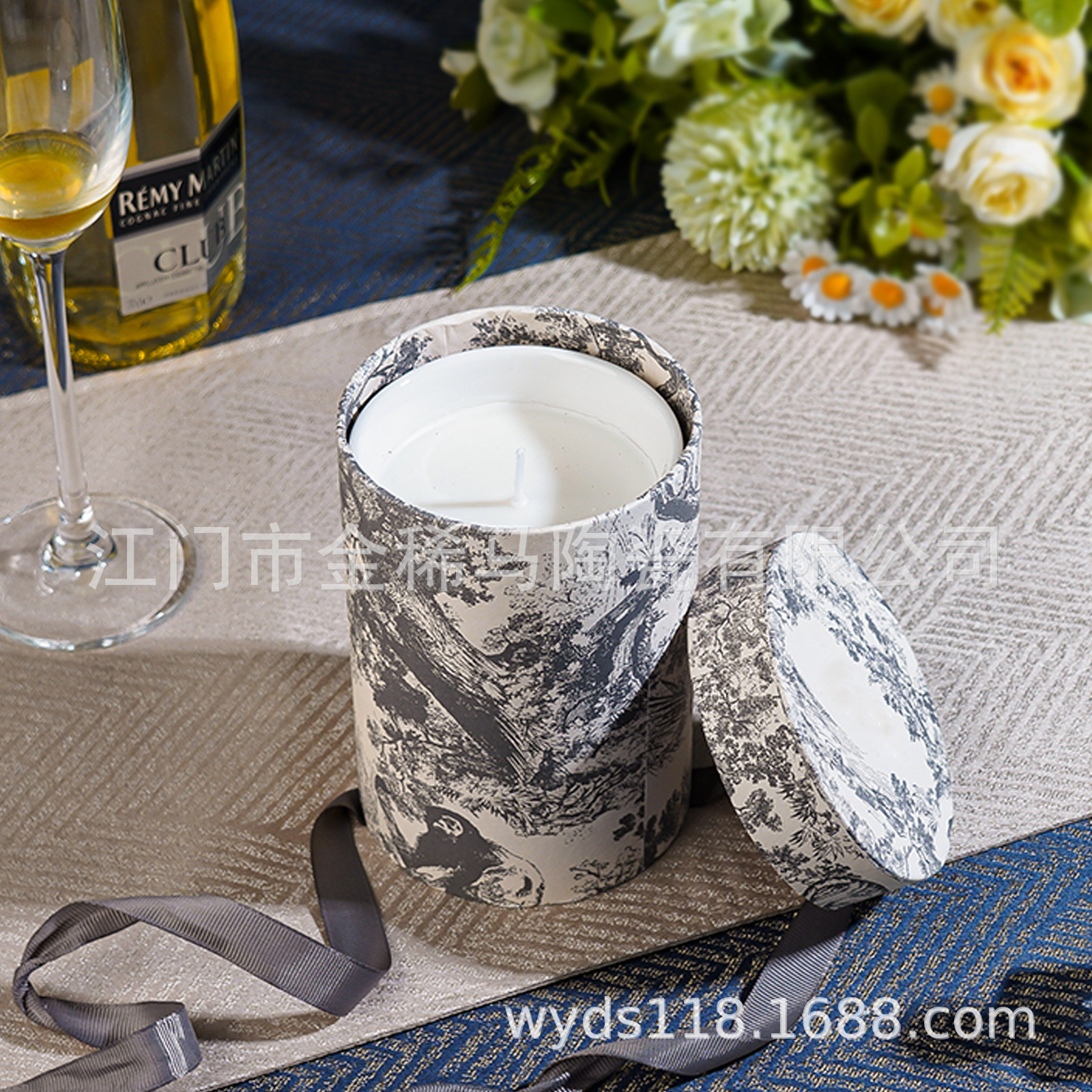 フレンチロマンチックなソイワックス椿アロマキャンドル屋内ニッチウッドディフューザーアートオーナメントフレグランスギフトボックス