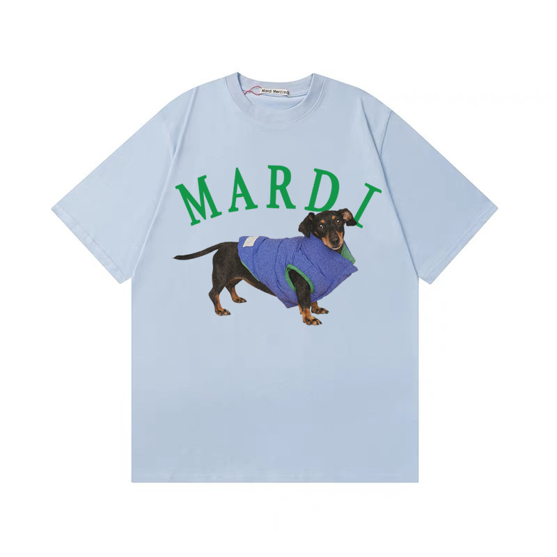 外国貿易韓国Mardi半袖女性ソーセージ犬プリント金高銀同金jennieゆるい純綿重ポンドtシャツ|undefined