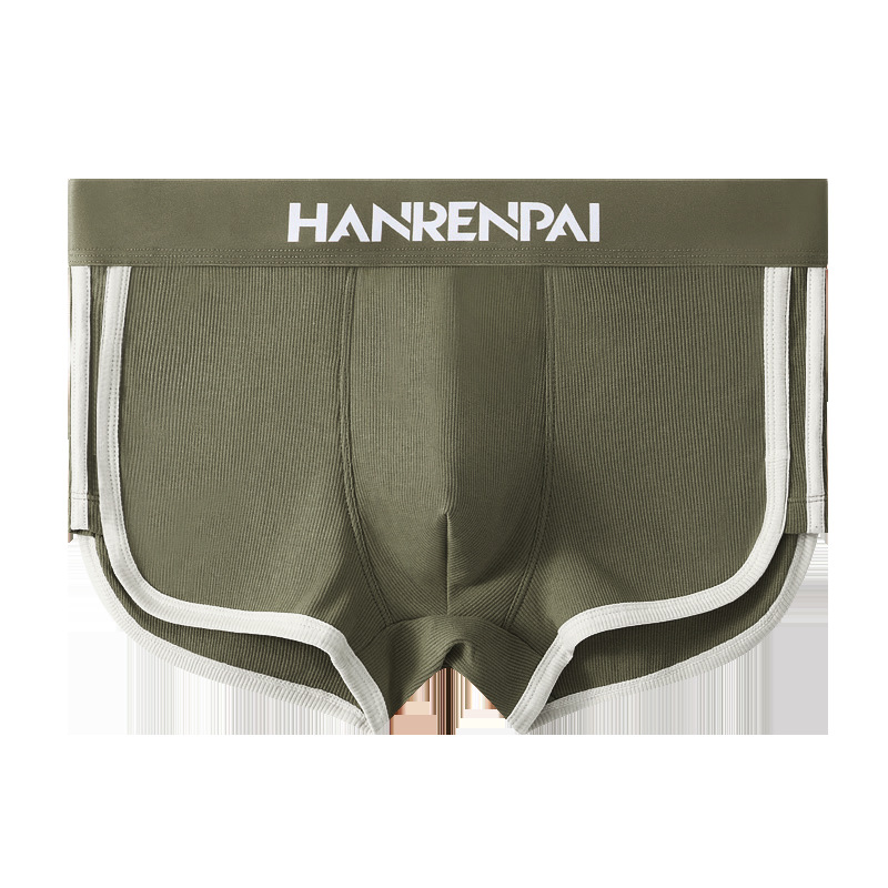 Ropa interior de hombre pantalones cortos de bóxer de algodón para estudiantes adolescentes pantalones deportivos de cuatro esquinas de gran tamaño ropa interior de hombre de cintura media