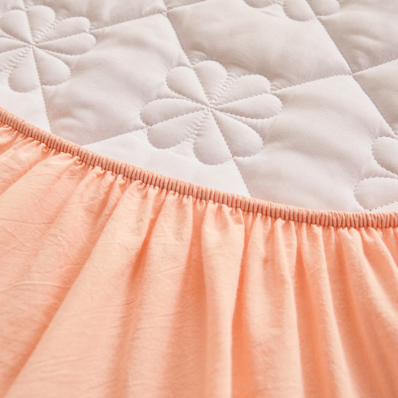 2024 nueva sábana de algodón lavado de algodón acolchado cubierta de cama a prueba de polvo de una sola pieza cubierta de protección de colchón con todo incluido