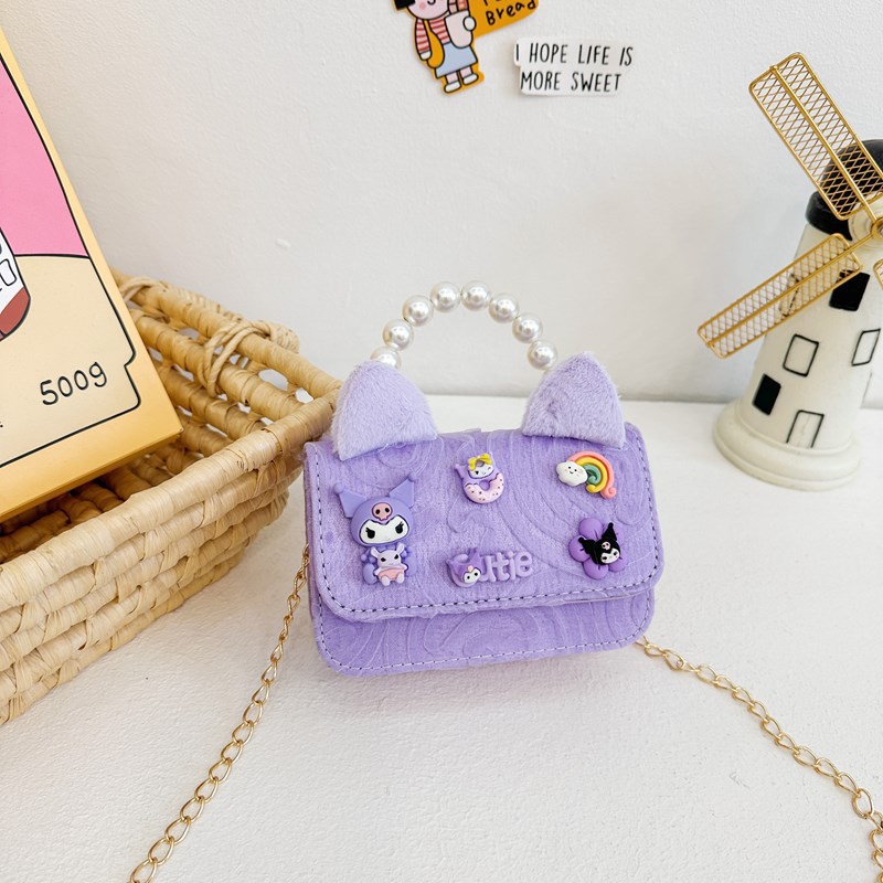 Nuevo bolso infantil súper lindo, niña pequeña, bolsa de perlas, chica encantadora, princesa encantadora, viento de encaje