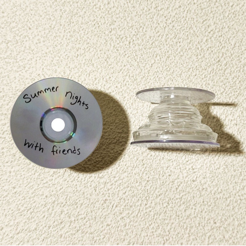 Ins disco de música redondo creativo para el soporte de airbag de teléfono móvil pegado 360 rotación retráctil perezoso perseguir el drama de escritorio