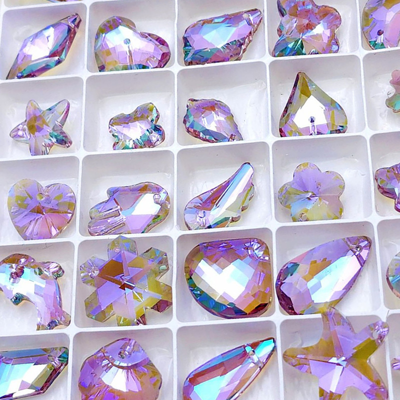 Wholesale Crystal Pendants, Electroplated Iridescent Glass Pendants, Various Single-Hole Bracelets, Necklaces, Pendants, Small Jewelry Accessories Wholesale Crystal Pendants, Electroplated Iridescent Glass Pendants, Various Single-Hole Bracelets, Necklaces, Pendants, Small Jewelry Accessories