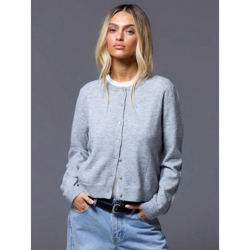 2025 Cross-Border Dropshipping Knitwear Round Neck Cardigan Long-Sleeved Spring Y2K90S Casual Style
