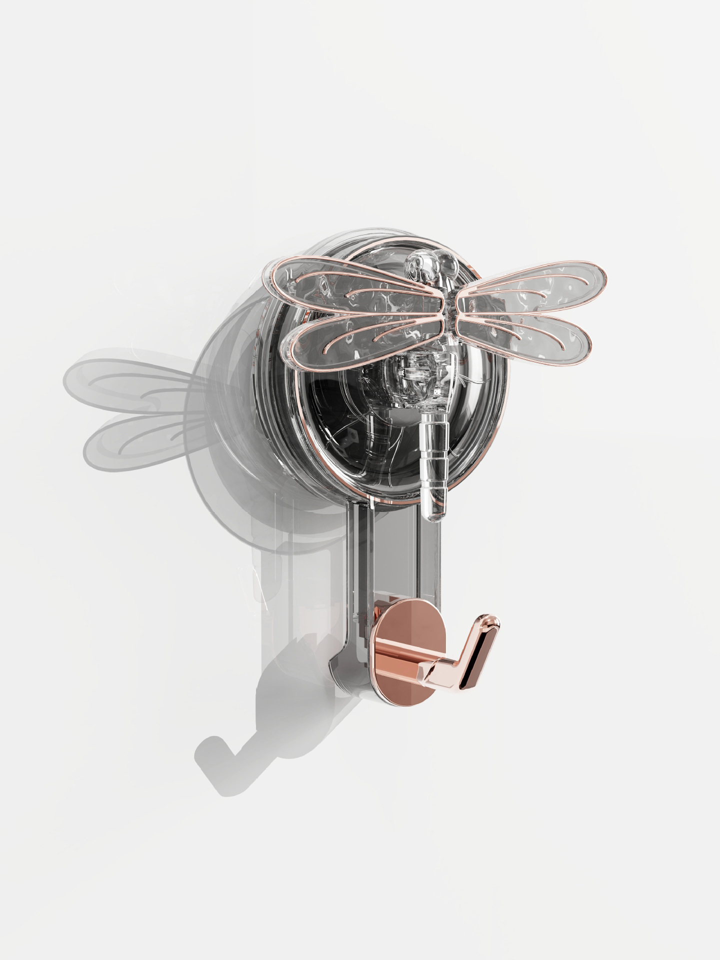 Ligero y lujoso hogar sin perforación gancho de ventosa fuerte toalla de ventosa de vacío cocina gancho adhesivo sin rastro gancho