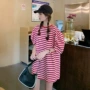 短袖条纹新款小众t恤