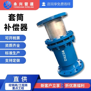 厂家直销法兰式套筒补偿器 无推力补偿器 热力管道用免维护补偿器