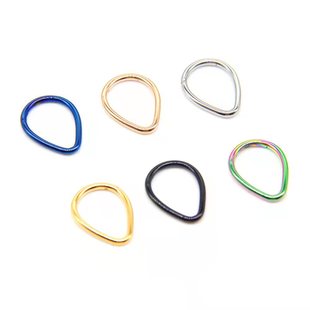 Spot offer European and American fashion trend body piercing jewelry new 316L stainless steel drop-shaped nose ring earrings