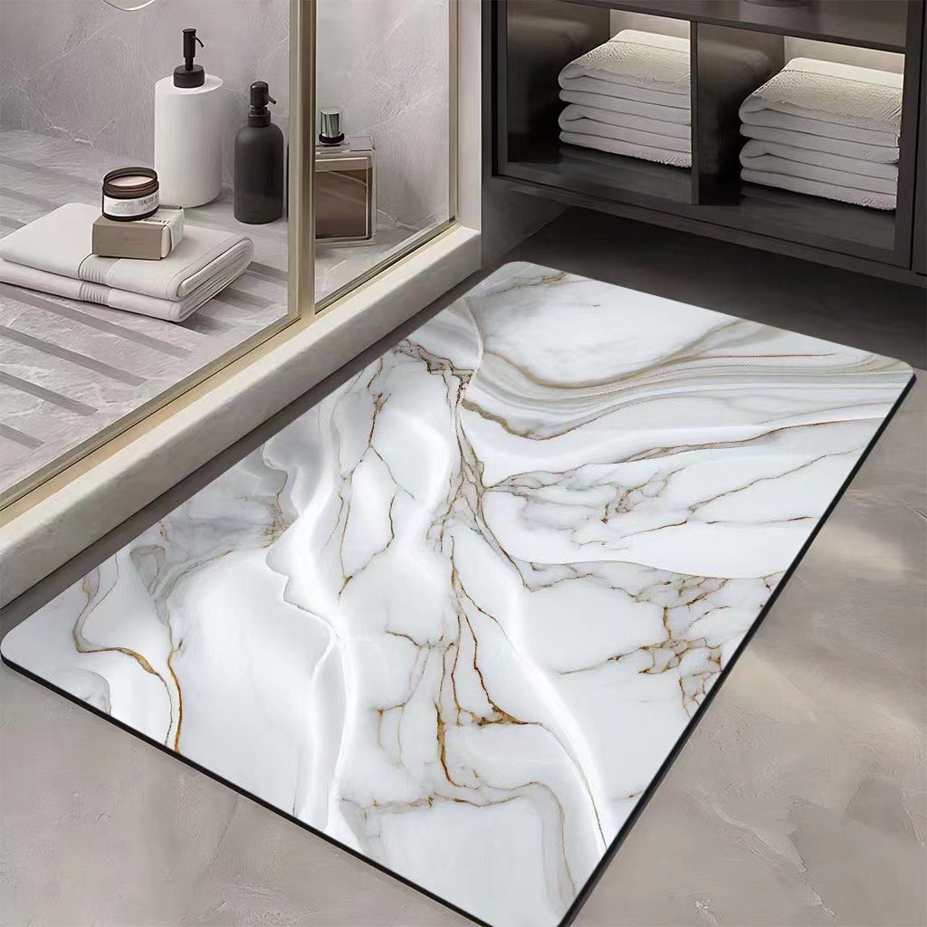 Baño de barro de diatomeas absorción de agua suelo blando de baño de barro de diatomeas puerta de baño anti-deslizante cojín de pies secos rápidos