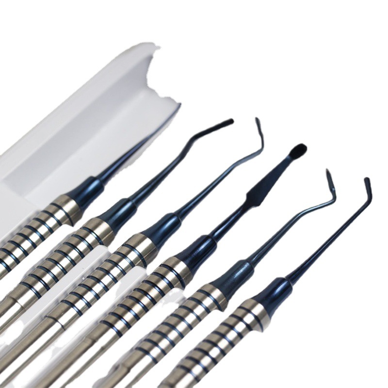 Traje de restauración estética dental Dispositivo de llenado 6 piezas traje de Cuidado Oral traje de oro azul