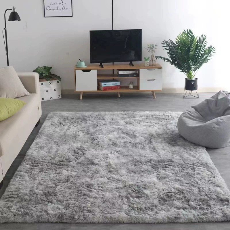 พรมห้องนั่งเล่นขนฟู หนาพิเศษ พรมไล่เฉดสีหลายสีและหลายขนาด (50×80–180×230 ซม)