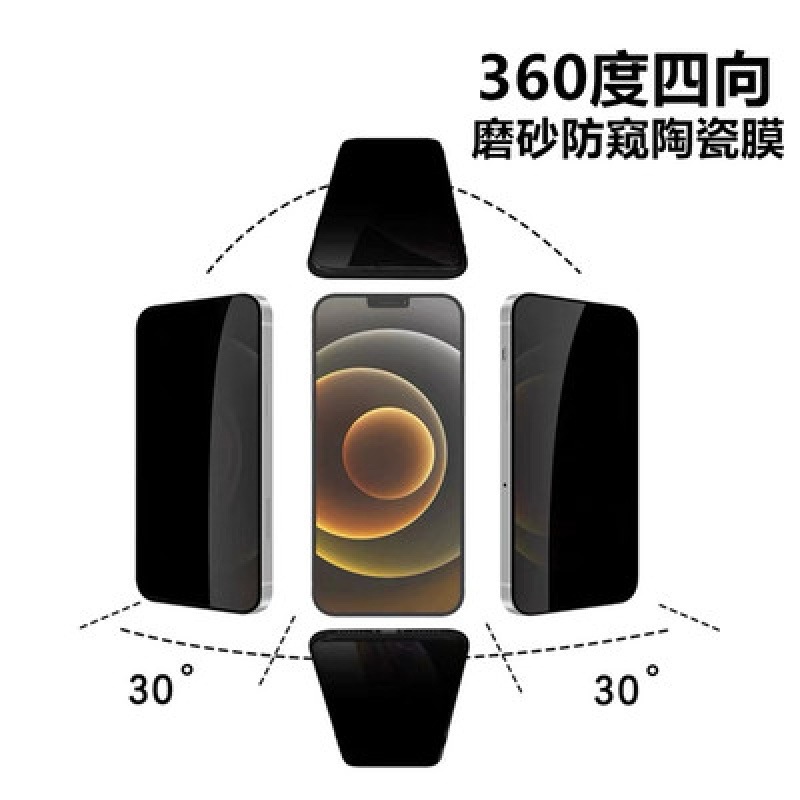 Aplicable a Apple 15promax360 grados helado película de airbag a prueba de Peep 11promaxs película anti-Peep a prueba de cuatro lados