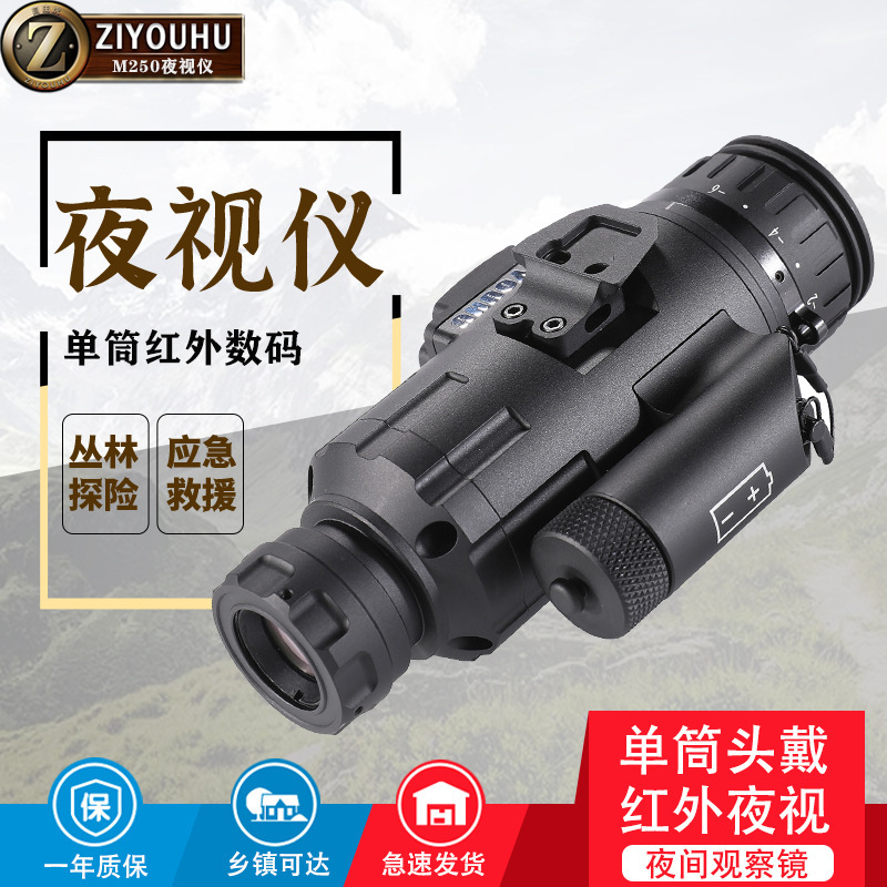 美式头盔夜视仪战术头盔双筒夜视仪无功能模型TNVC-M250高清数码