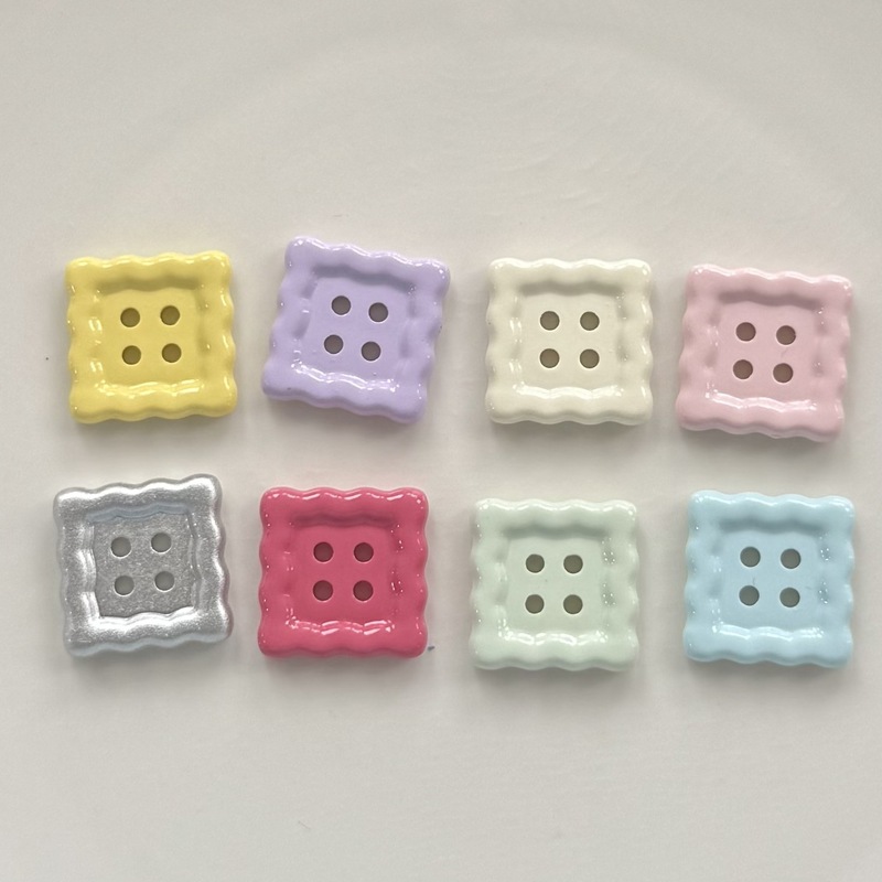 カラフルな小さな正方形のボタンアクセサリー DIY 手作り材料衣類靴と靴下アクセサリーアクセサリー携帯電話ケース下駄|undefined