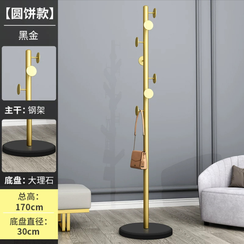 大理石の服のハンガーの寝室の中の簡易家庭用のハンガーは床に落ちて軽くて豪華なシングルバー式の収納は服を掛けてバッグを掛けます。|undefined