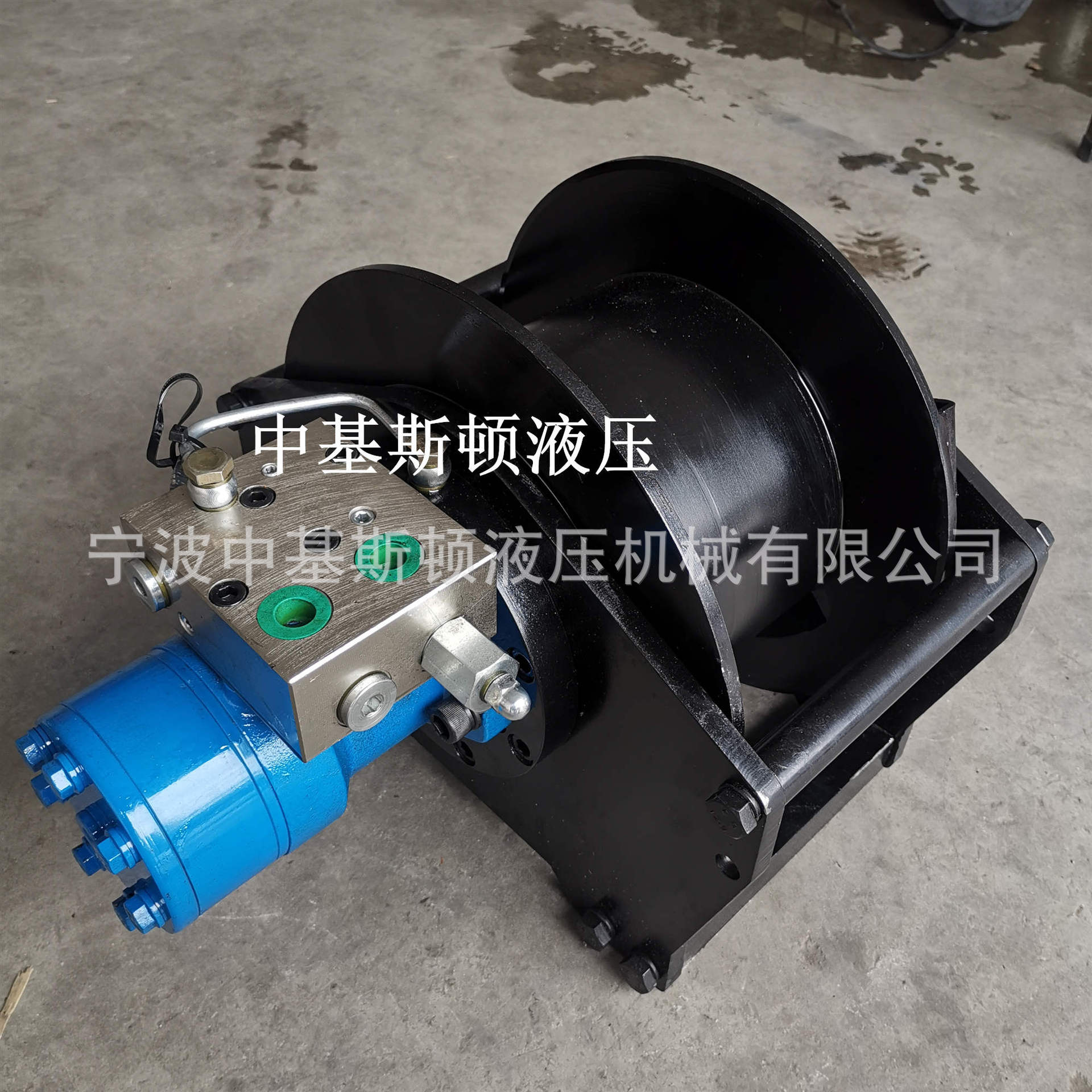 中基斯顿吊机液压绞车1.5吨卷扬机 容绳110米 带离合器 压绳器