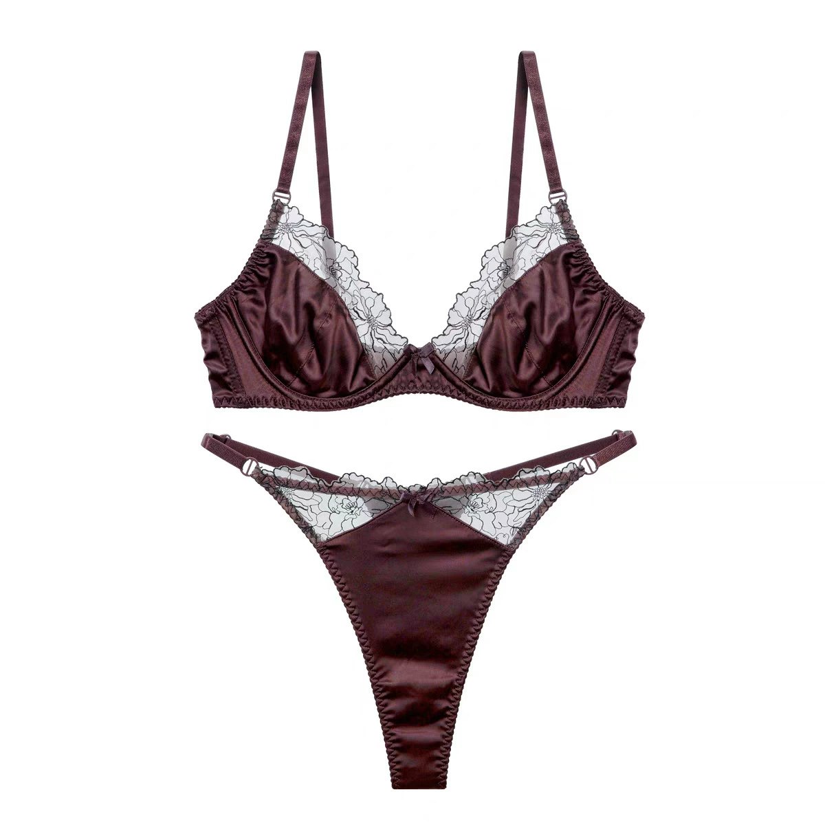 (Cross-border trading), ultra thin sexy underwear, trousers, steel ring bra, European style, french style