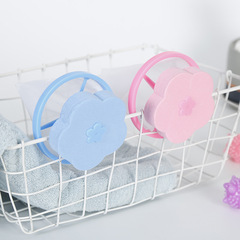 Washing machine floating debris filter net bag filter hair remover plum blossom shape polyester stain removal dehairing washing ball cleaning ball 
